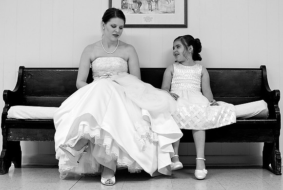 Bride and Flower Girl
